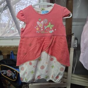 Levi's Coral Floral Baby Romper